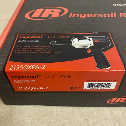 Ingersoll Rand Quiet Air Impact Wrench ½″ Drive 2″ Ext Anvil Gray 2135QXPA‑2