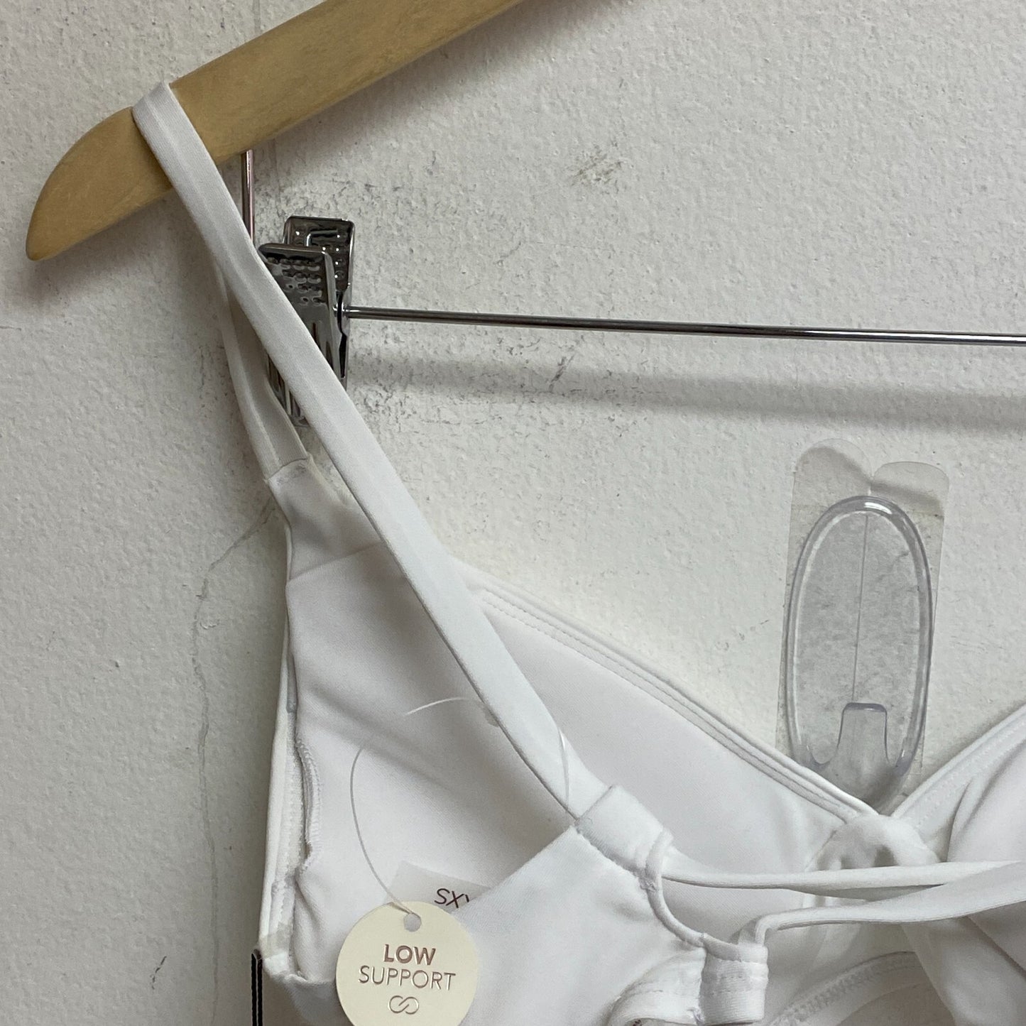 Calia Women's Low Support Triangle Bikini Top Pure White WSA23201 Brand New!