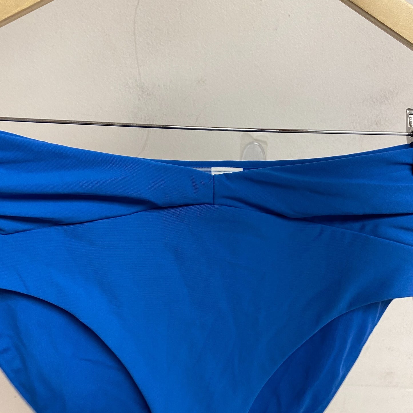 CALIA Women's High Rise Shirred V Front Swim Bottom Royal Blue WSA23407 New!