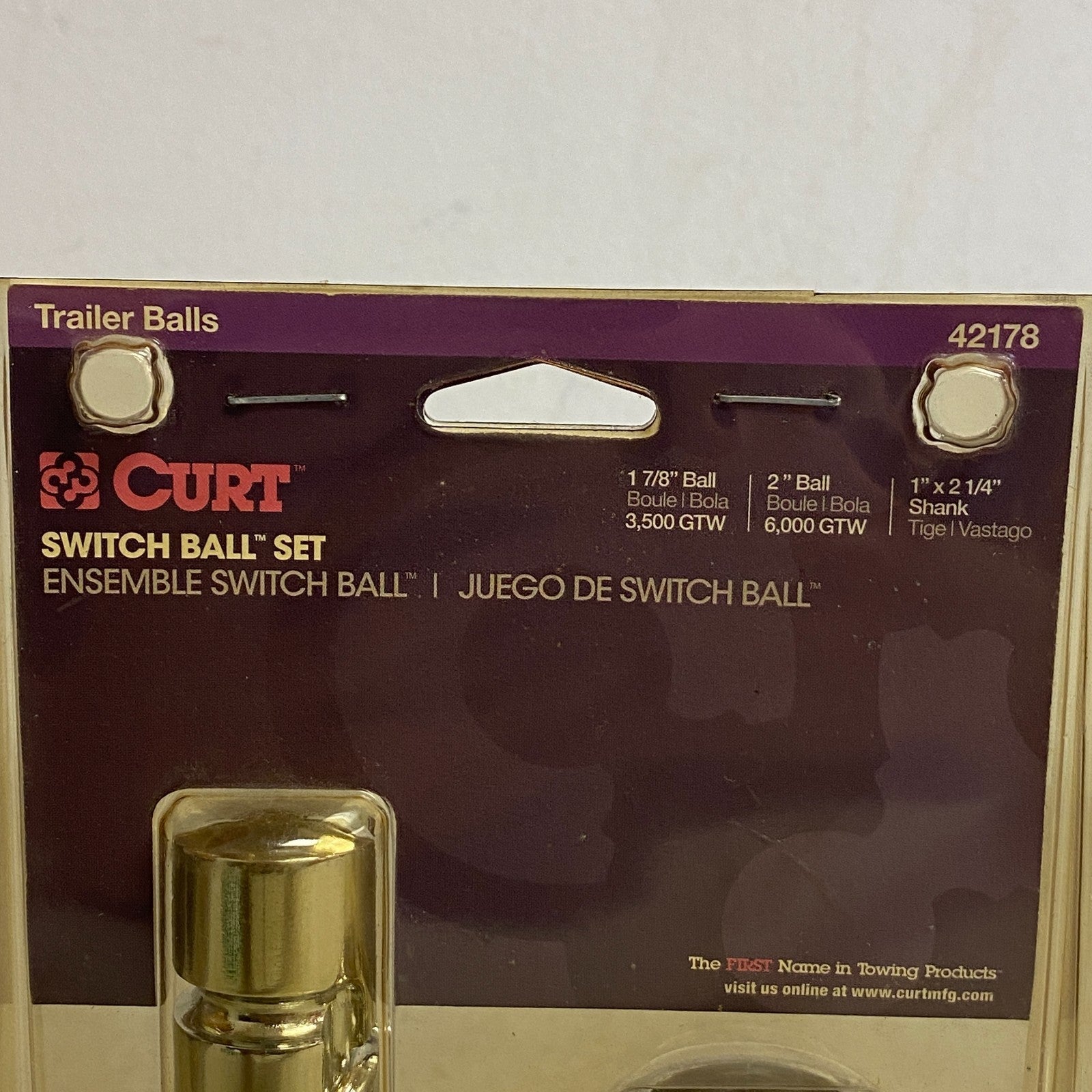 CURT Switch Ball Trailer Hitch Set Dual 1-7/8″ & 2″ Chrome 42178