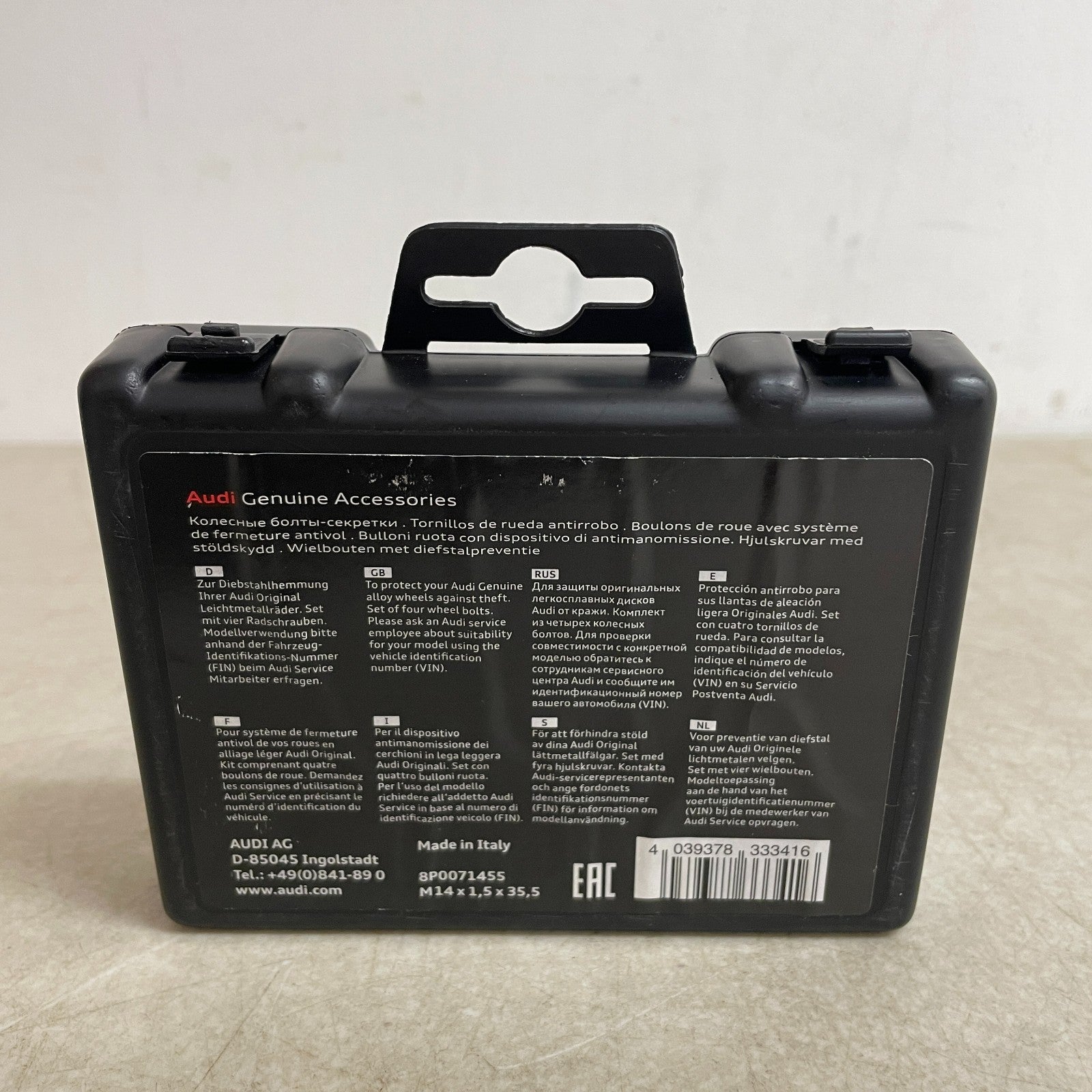 Audi Anti Theft Wheel Bolts Set with Key Chrome Silver 8P0071455