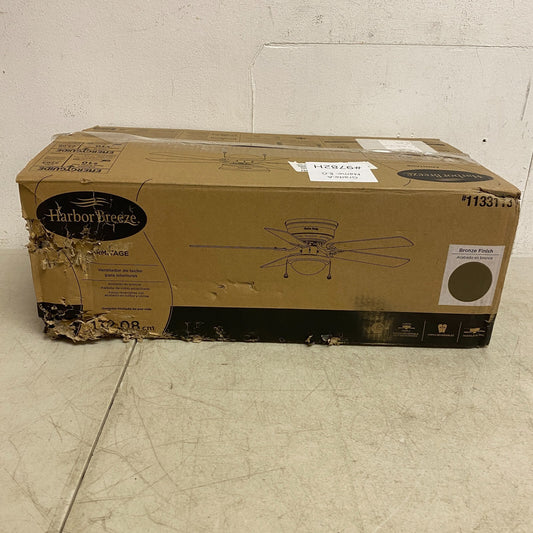 Harbor Breeze Armitage 52-Inches Bronze with Toffee/cocoa Blades Indoor Flush