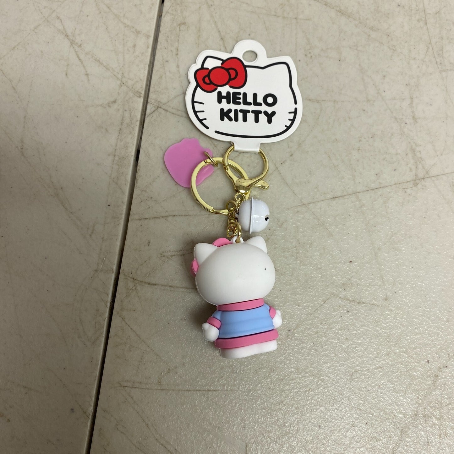 New Assorted Silicon 3D Hello Kitty Keychain with winter scarf outfit accessory