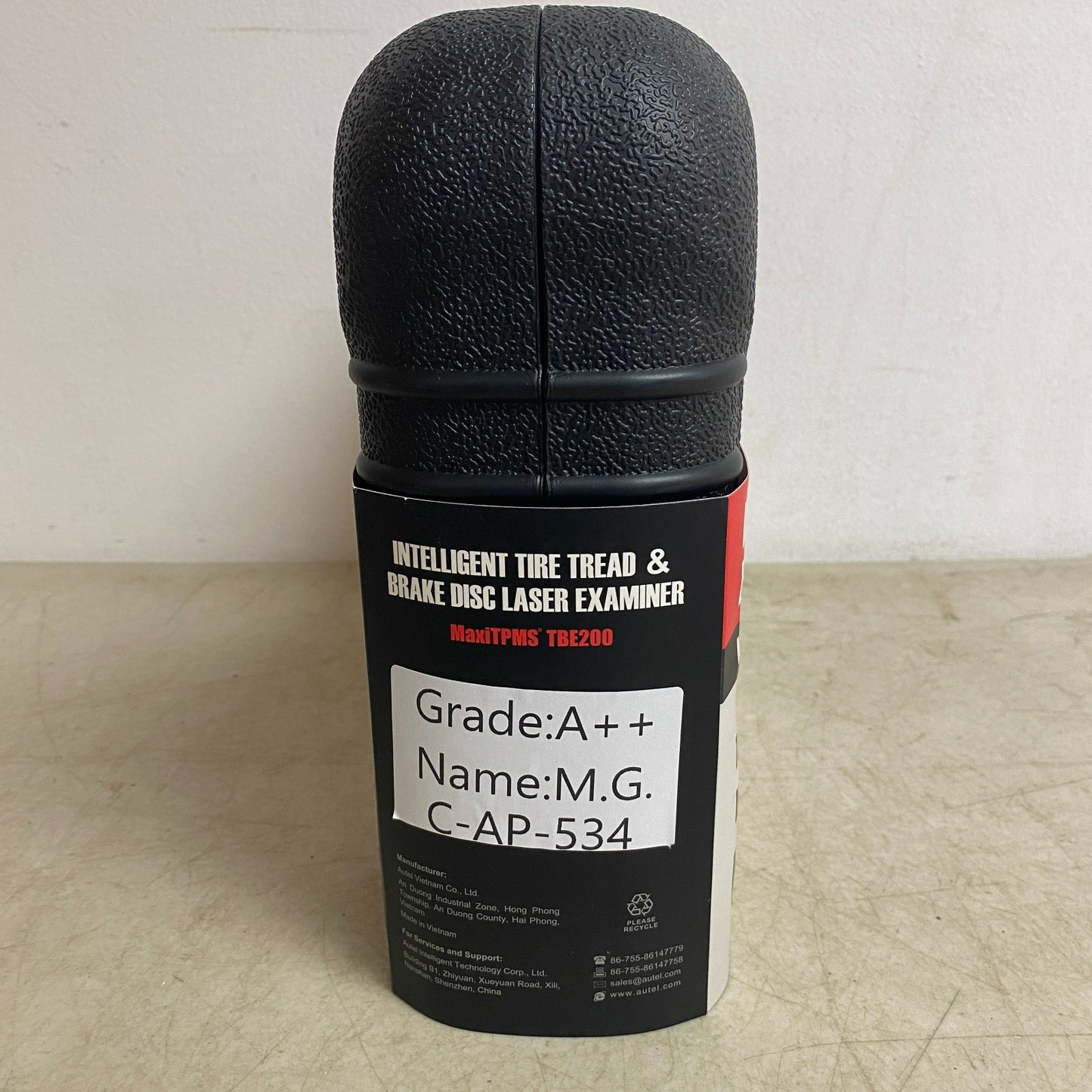 AUTEL MaxiTPMS TBE200 Laser Tire Tread & Brake Disc Wear Examiner Black