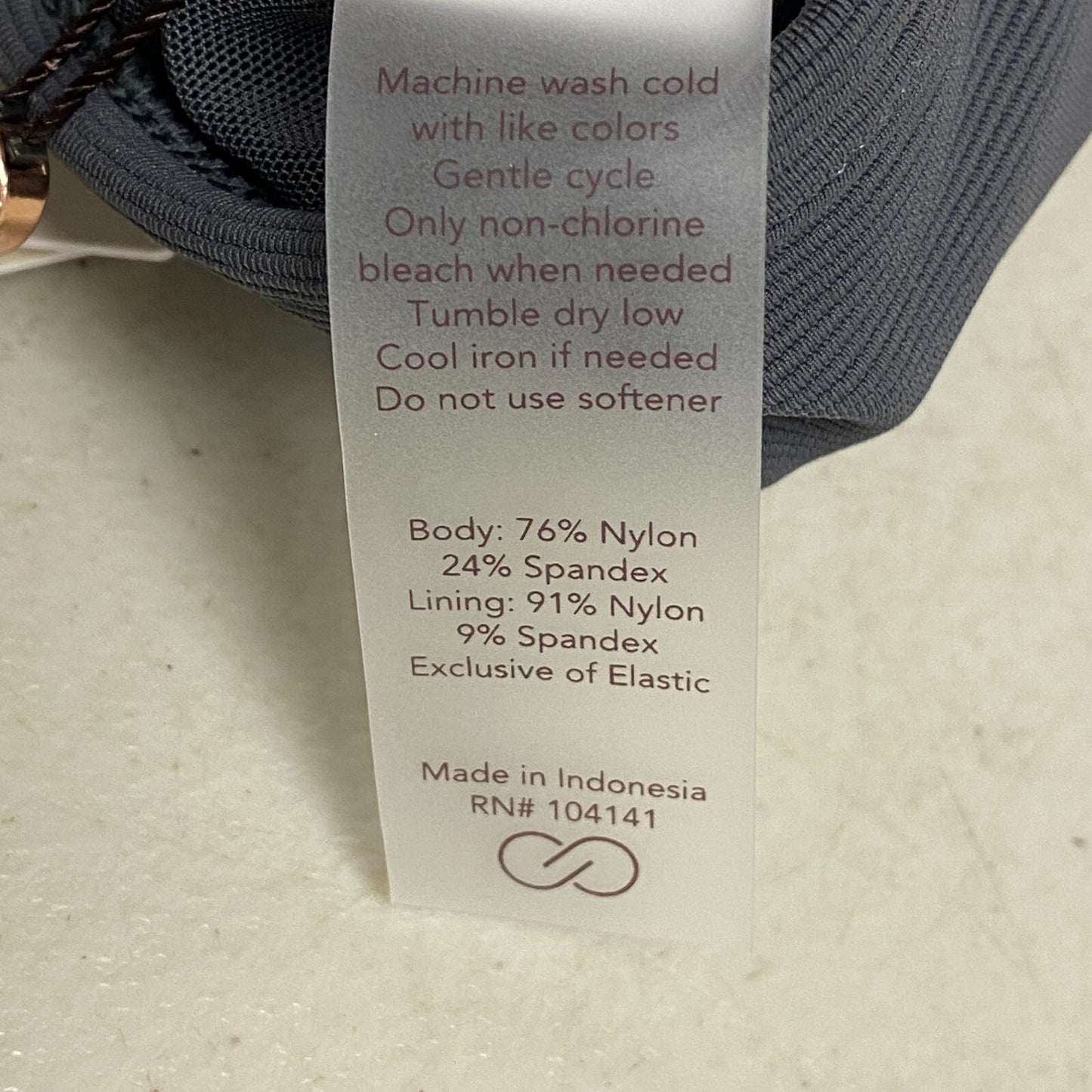 Calia Women's Medium Support Made To Ply Essential Rib LL Carbon Grey WAX37234R
