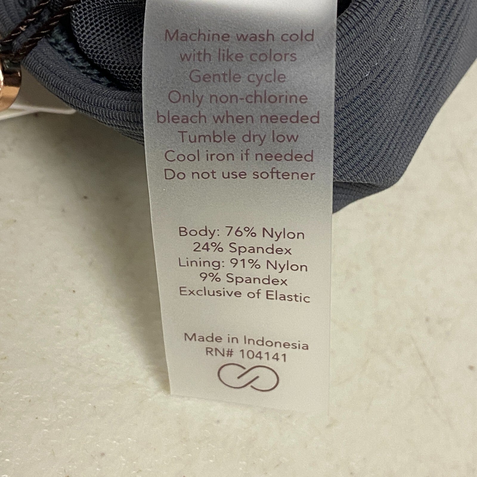 Calia Women's Medium Support Made To Ply Essential Rib LL Carbon Grey WAX37234R