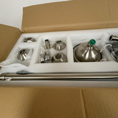 Signature Hardware Dolwick Exposed‑Pipe Shower & Tub Faucet Brushed Nickel