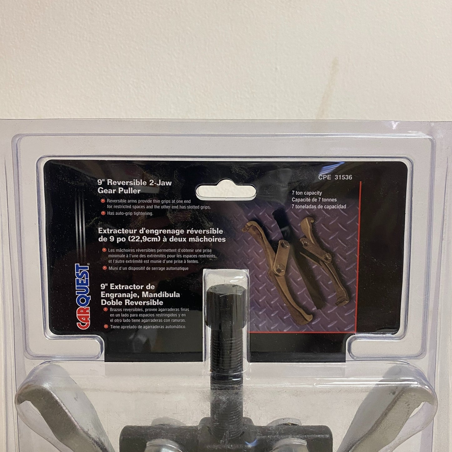 Carquest 31536 Two Jaw Pulley Puller 9" Reversible Gear Puller 7 Ton