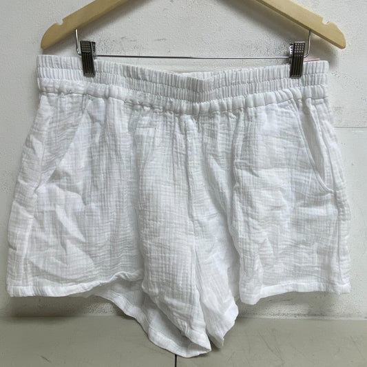 Calia Women's Swim High Rise Cover Up Cotton Short Iced Amethyst White WSA22902