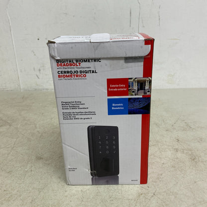 Honeywell Digital Biometric Deadbolt W/Electronic Touchscreen 8635302 Black