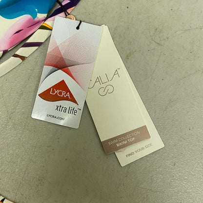 CALIA Women's Trendy Triangle Bikini Top Unbleached/Multi  WSA23201PRT