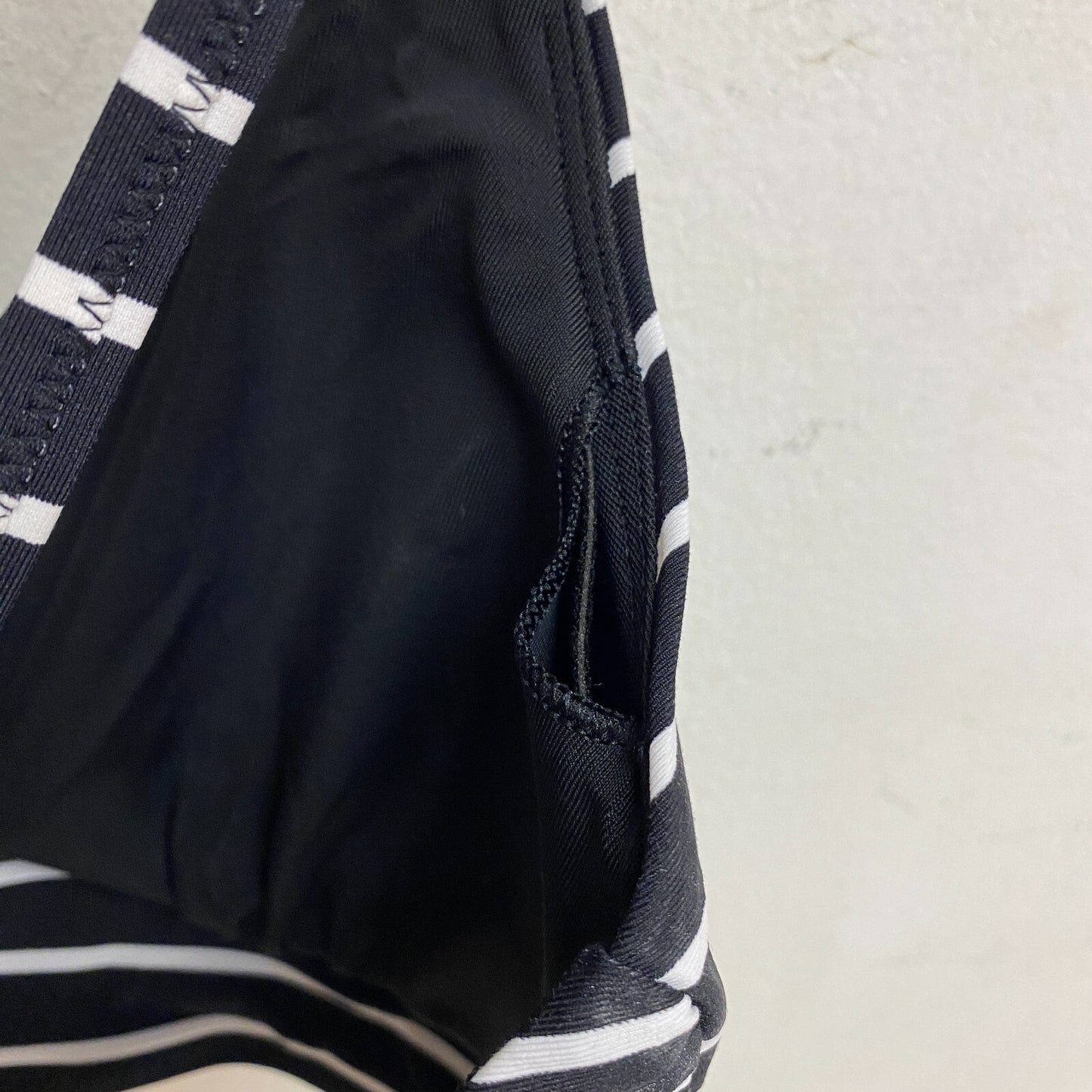 Calia Women's Runched Front Cross Back Racerback Top Stripe Black WSA23204PRT