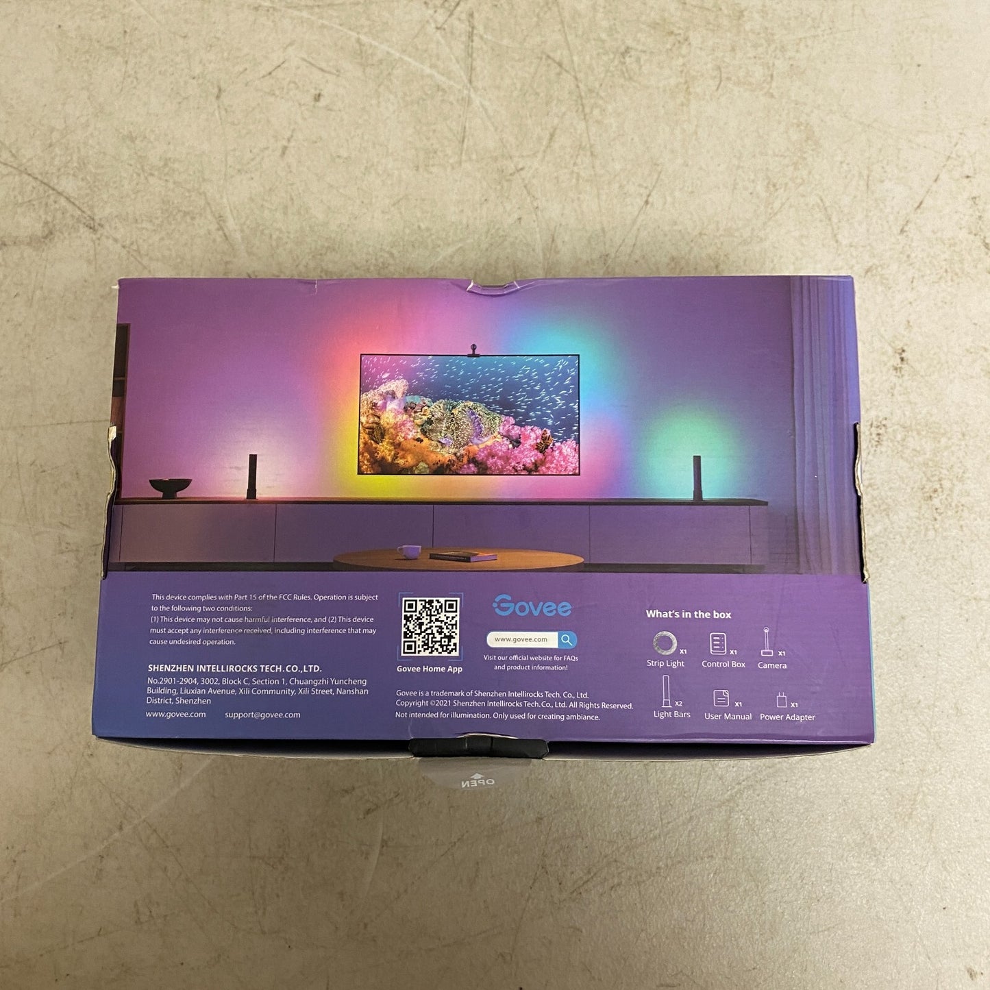 Govee RGBICWW Dreamview TV Backlights and Light Bar with Camera for 55"-65" TVs