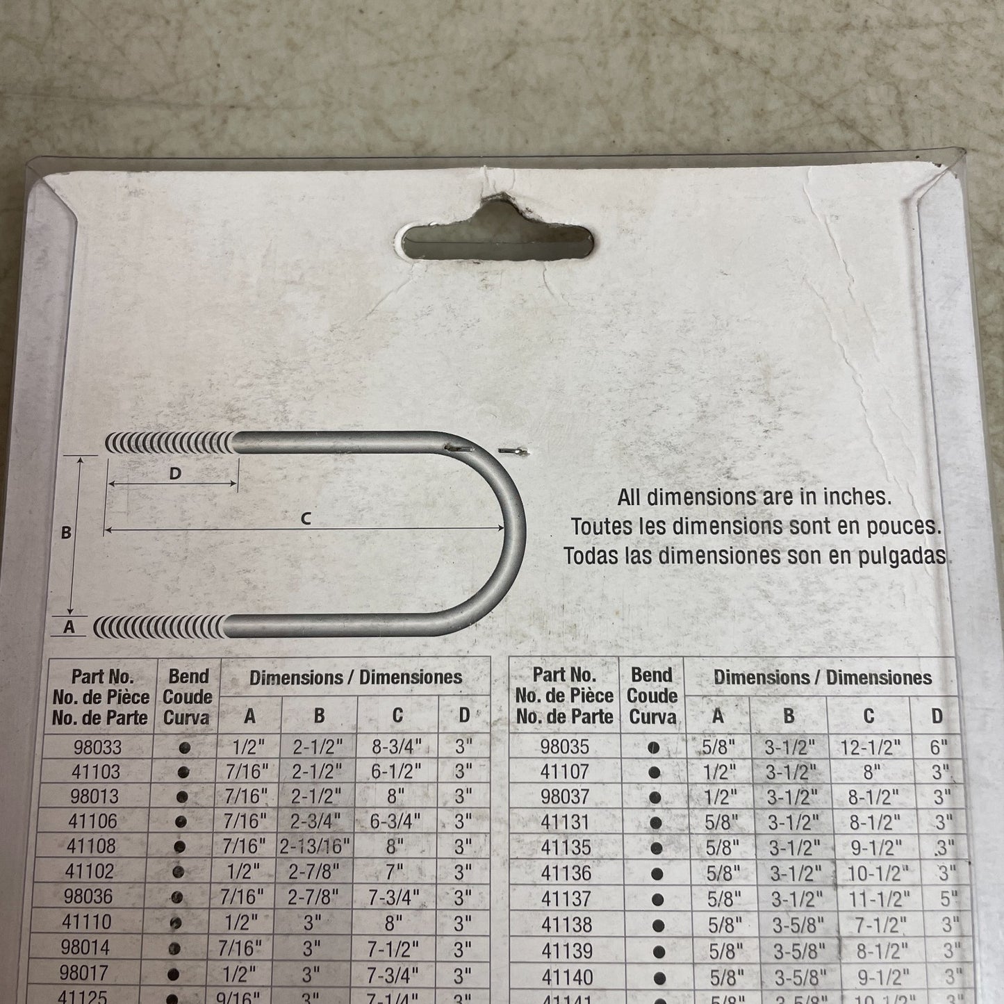 Carquest U-Bolt Kit 41106 Round Threaded Suspension Clamp