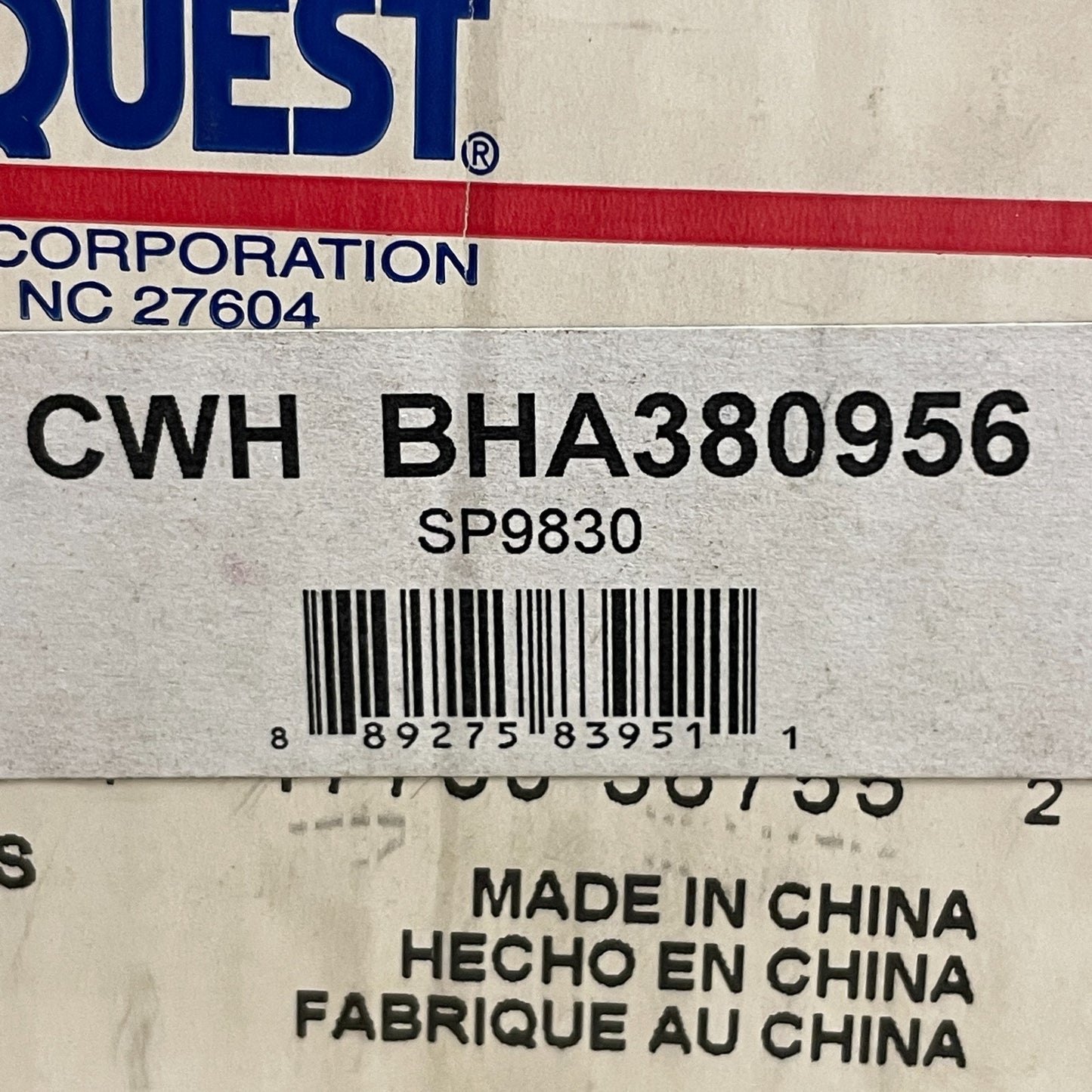 Carquest Wearever BHA380956 Rear Brake Hydraulic Hose 20" Length Rubber