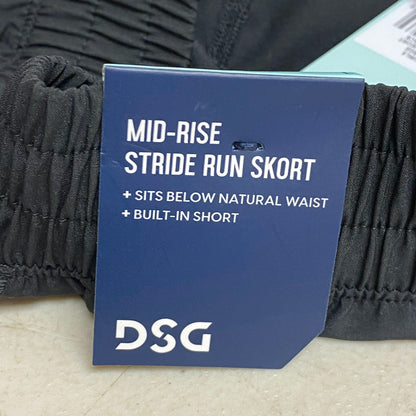 DSG Girls' Stride Skort Pure Black Solid Summer Stylish Trendy DAG13108