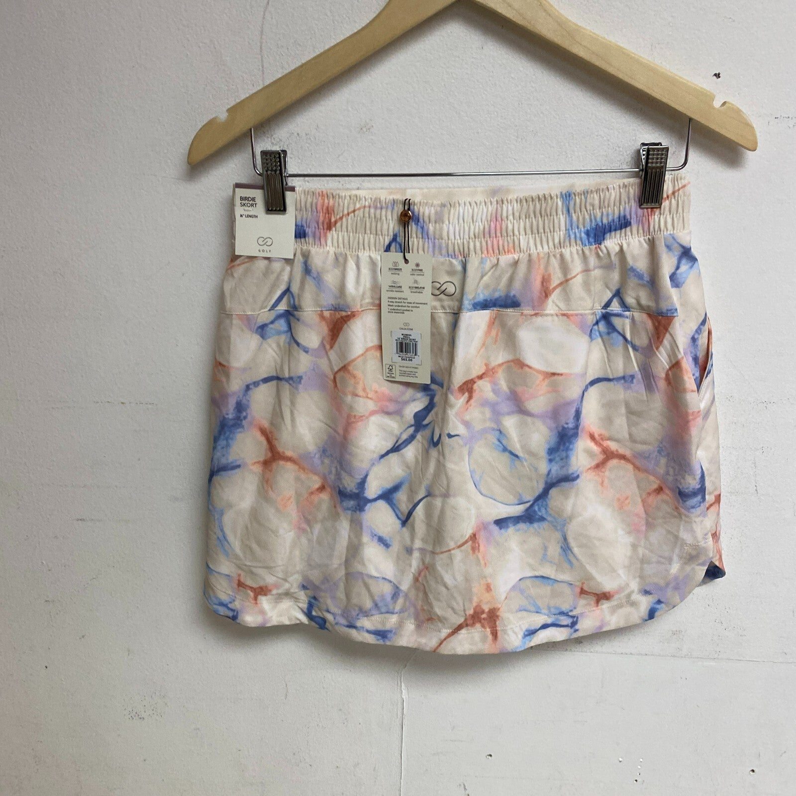 Calia 16" Length Birdie Athletic Skort MULTI AQUATIC CORAL PRINT WCG17020PS23