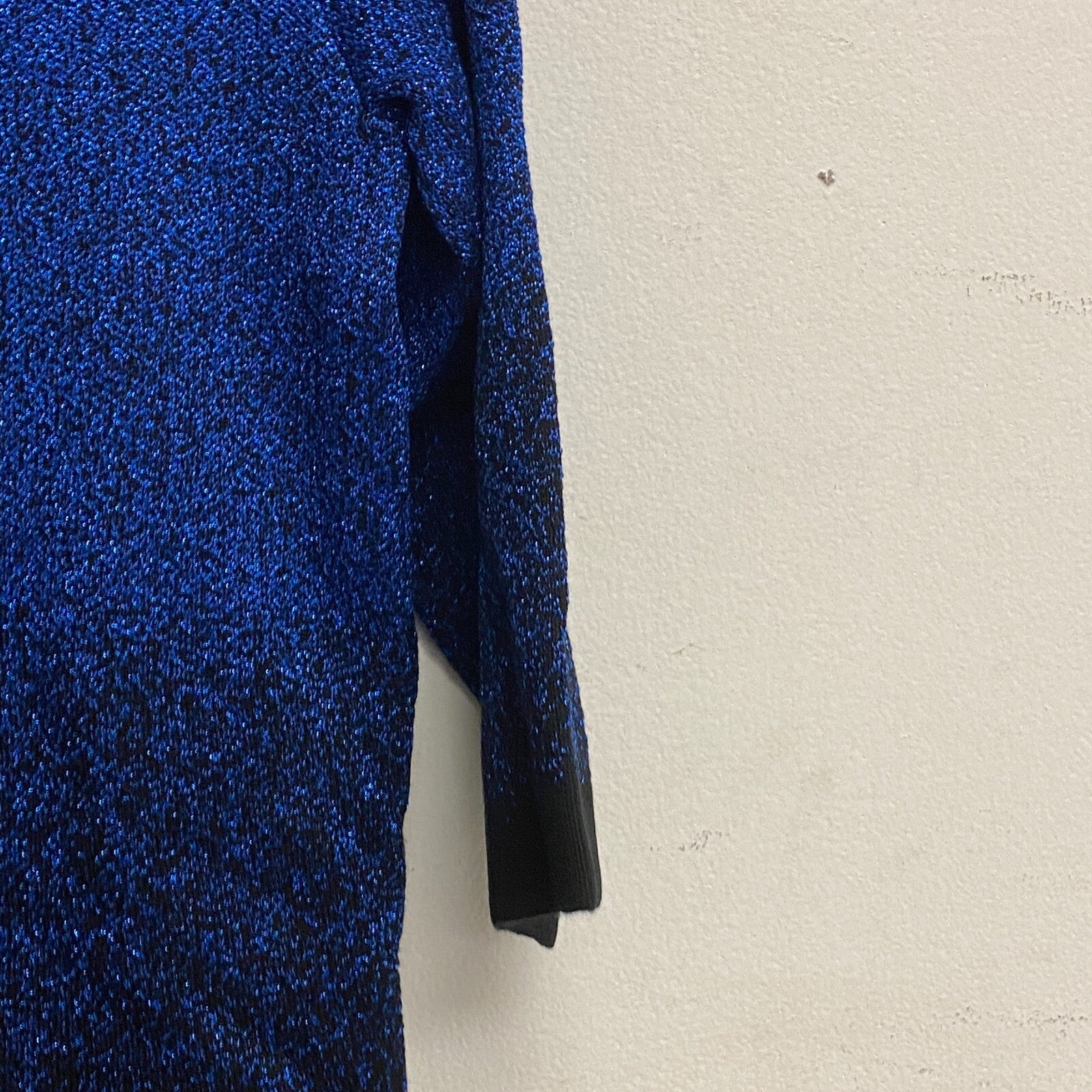 Alfred Dunner Women's 3/4 Sleeve Layered Look Cardigan Sweater Size PS Cobalt