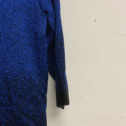 Alfred Dunner Women's 3/4 Sleeve Layered Look Cardigan Sweater Size PS Cobalt