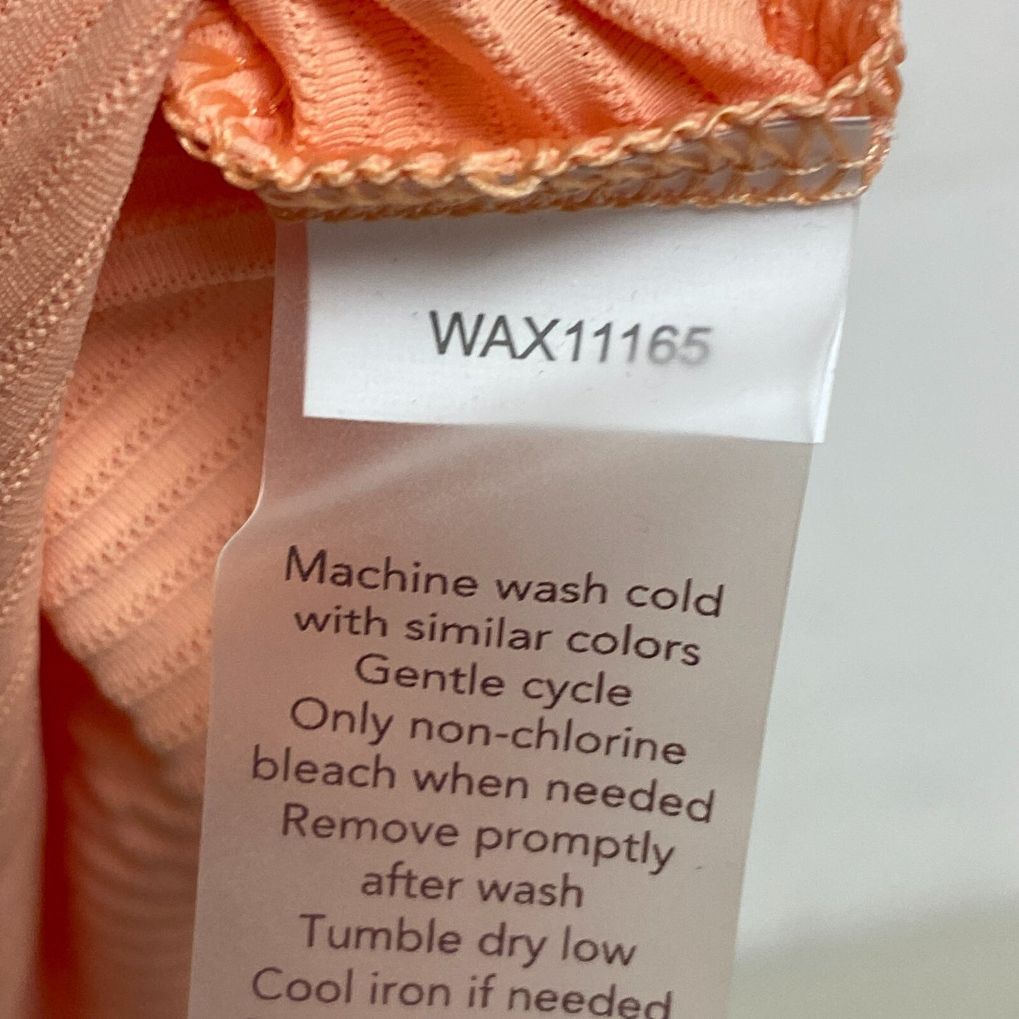 Calia Womens Renew Tank Peach Glow  Relaxed Fit Round Neck Striped WAX11165