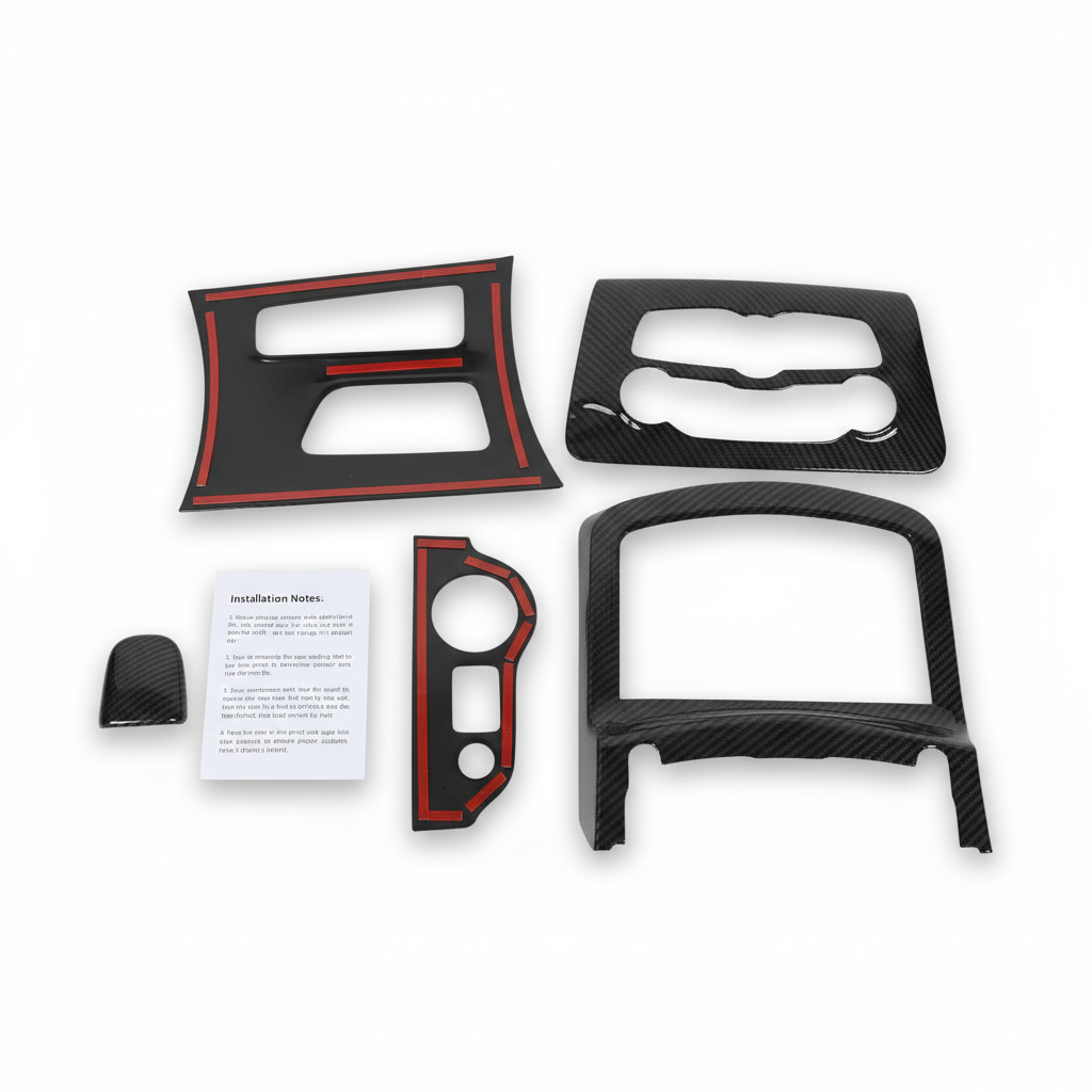 Crosselec Carbon Fiber Style Interior Trim Kit Dash Console 15-22 Dodge Charger