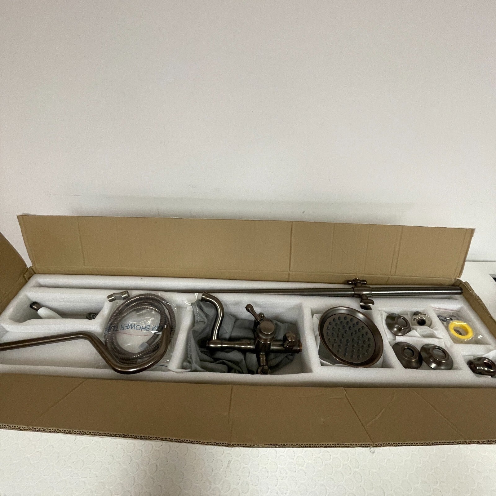 Signature Hardware Dolwick Exposed Pipe Shower and Tub Faucet -Oil Rubbed Bronze