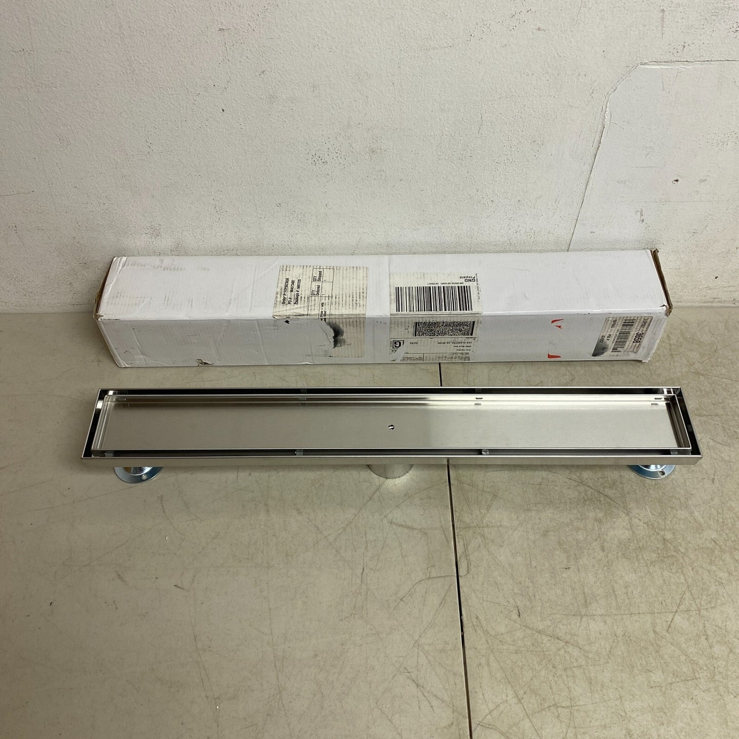 Signature Hardware 24" COHEN LINEAR TILE IN SHOWER DRAIN BRUSHED STAINLESS STEEL