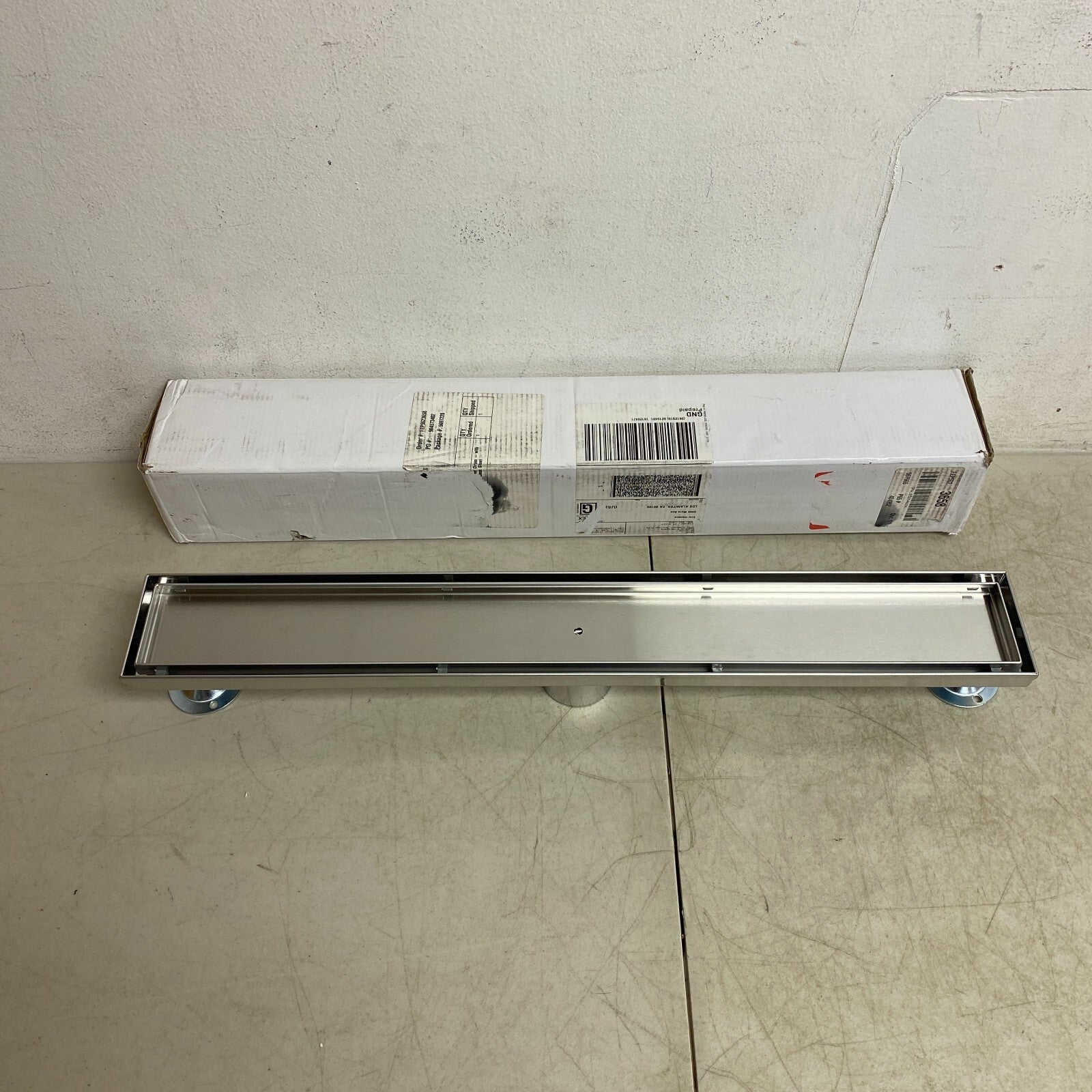 Signature Hardware 24" COHEN LINEAR TILE IN SHOWER DRAIN BRUSHED STAINLESS STEEL