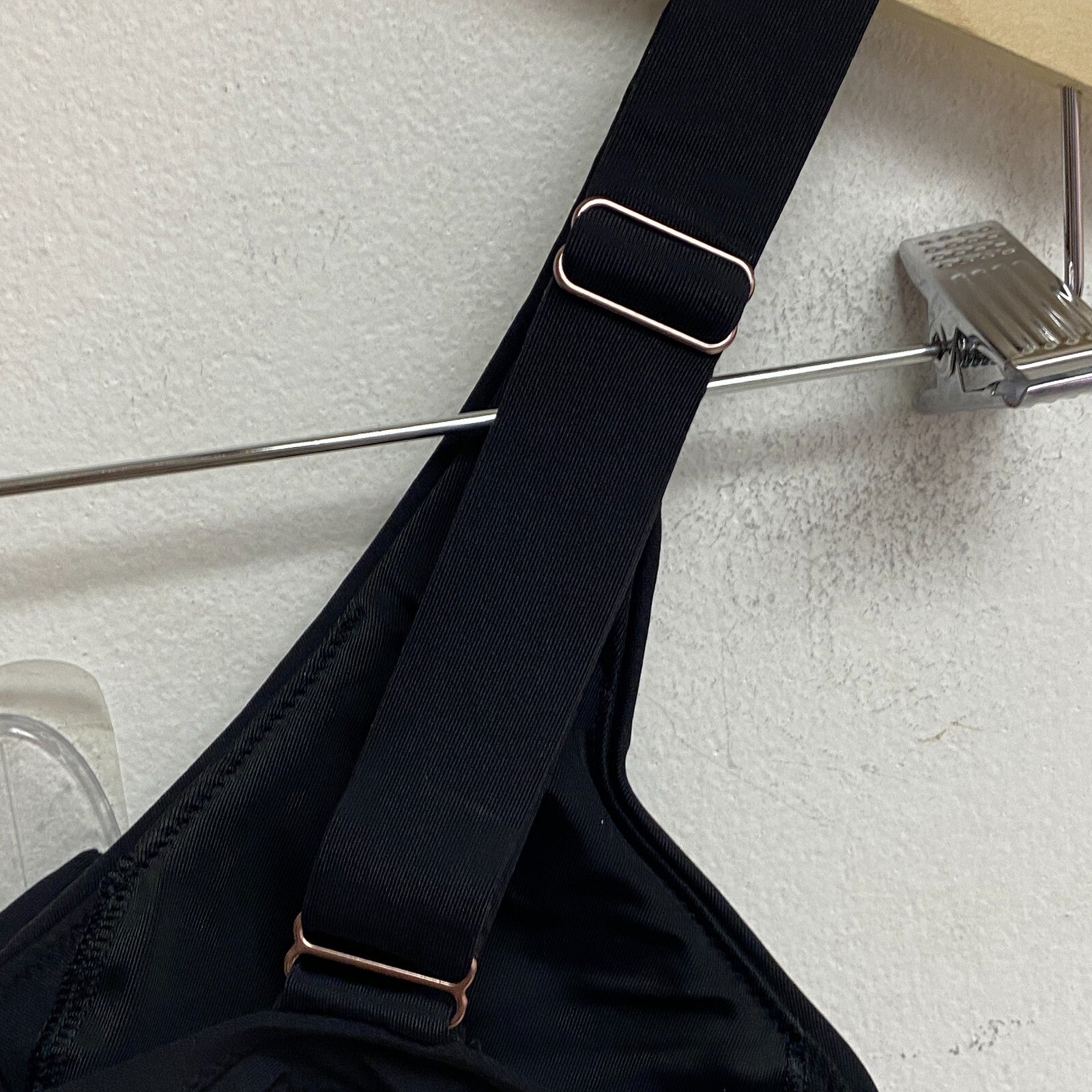 Calia Women's Swim Collection Tie Front Racerback Bikini Top Pure Black WSA22200