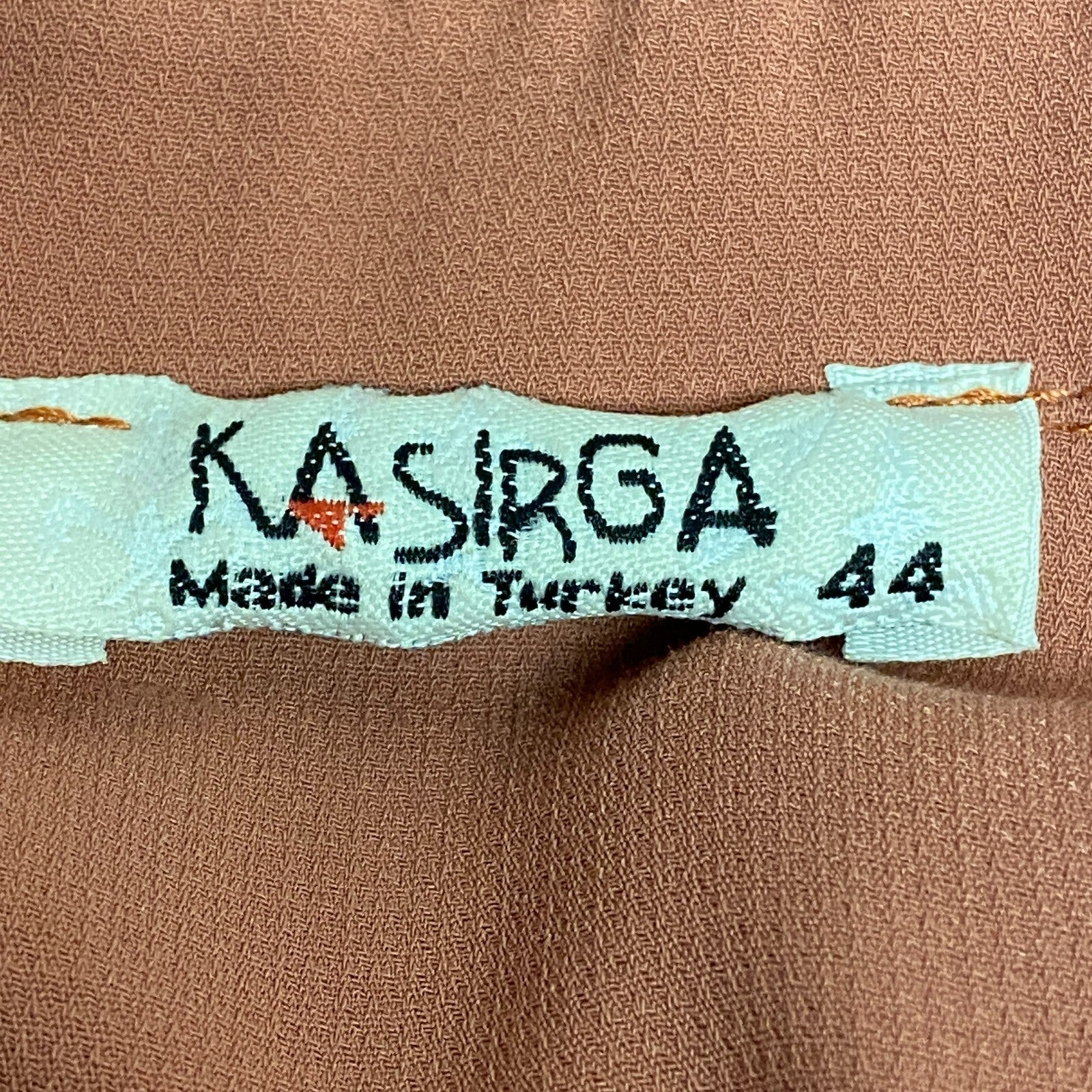 Kasirga Womens Clay Red 5 Button Up 2 skirt Layer Dress Longsleeve Size US10