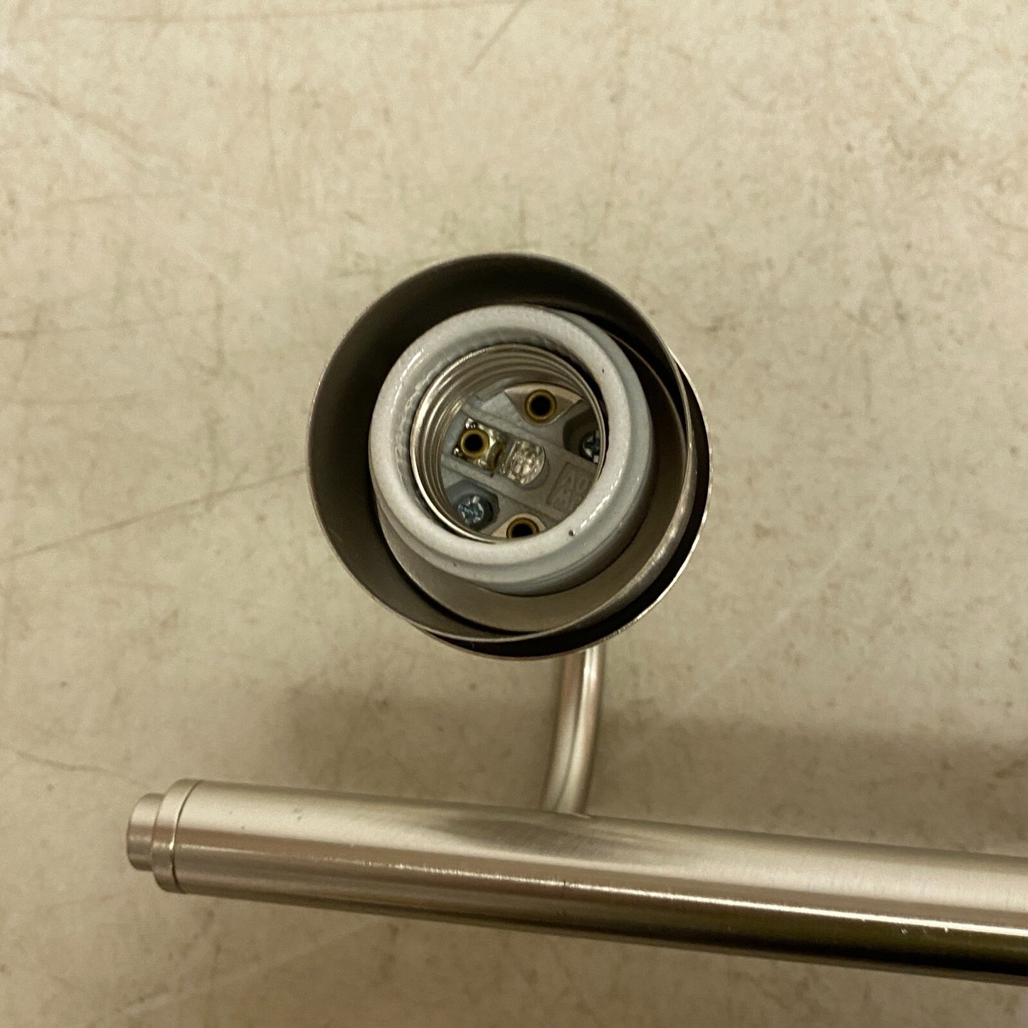 Allen + Roth Bartow 3 Light Vanity Light Brushed Nickel Finish Clear Glass Shade