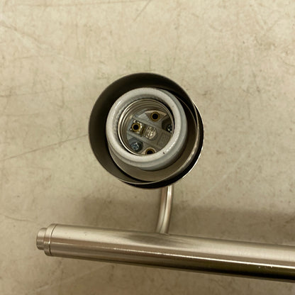 Allen + Roth Bartow 3 Light Vanity Light Brushed Nickel Finish Clear Glass Shade