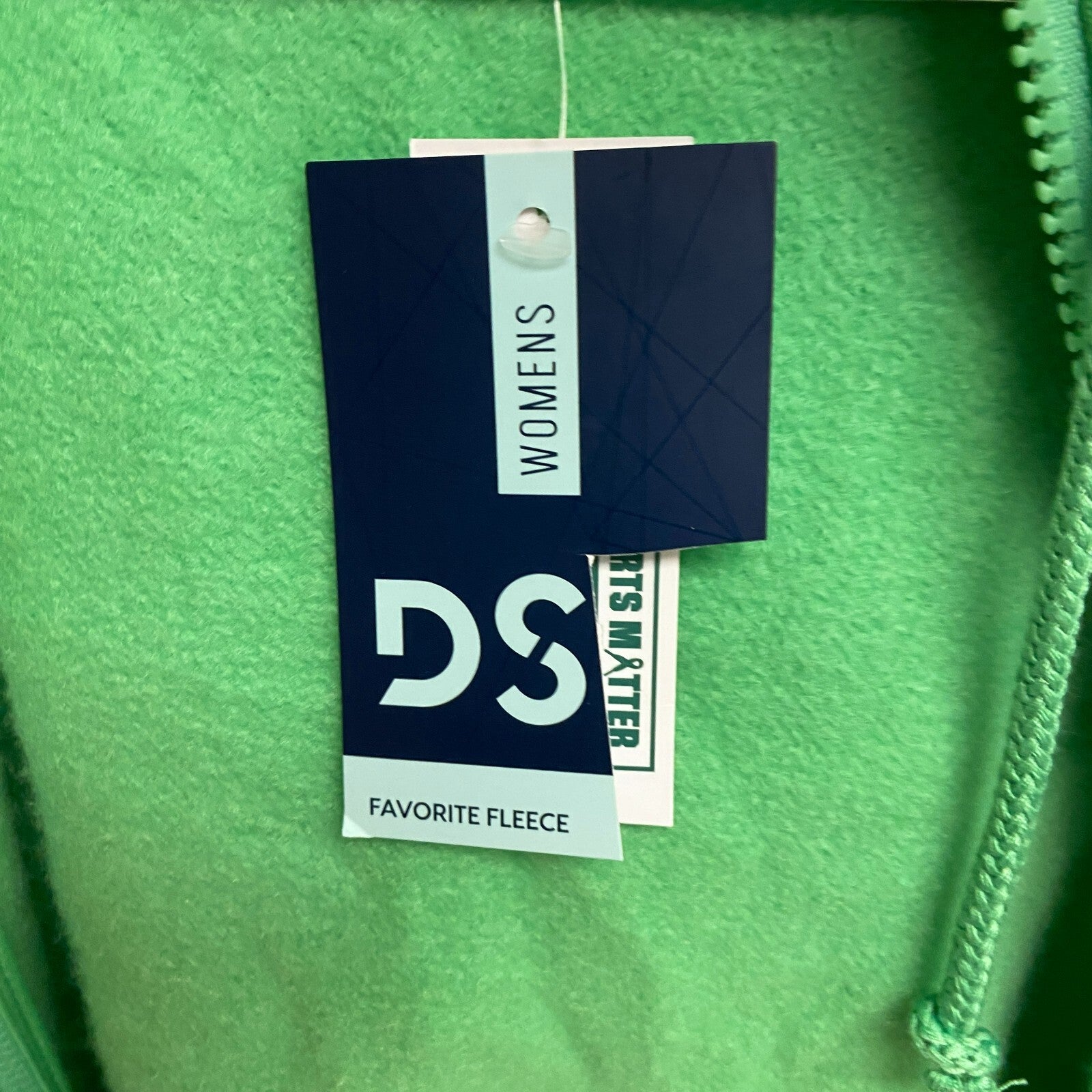DSG WOMENS FAVORITE FLEECE SS ZIP SLIME GREEN Solid  DAM13410