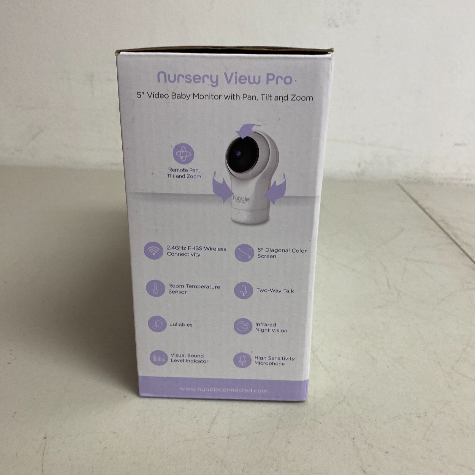 Hubble Connected Nursery View Pro 5" Video Baby Monitor Camera With Sounds