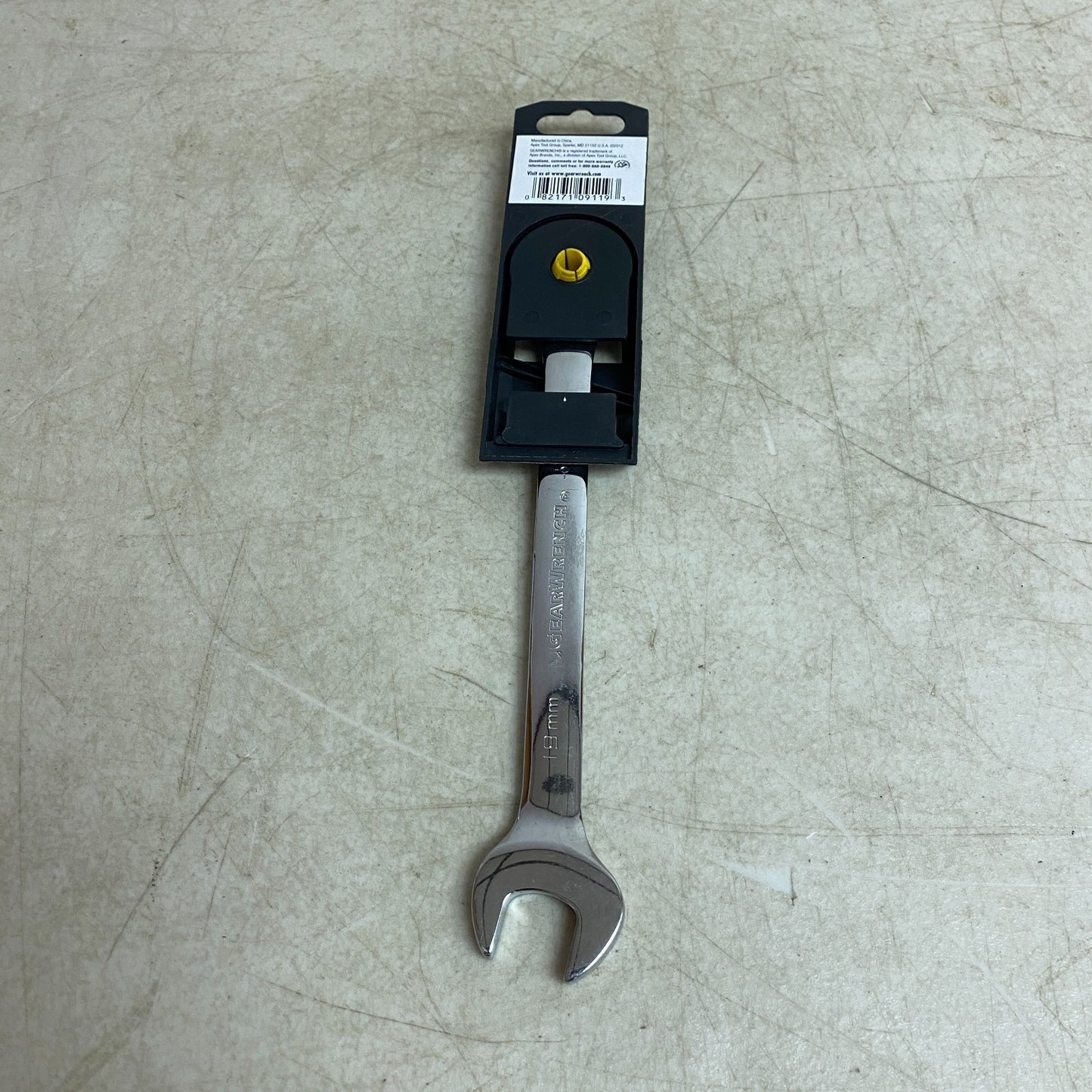 GEARWRENCH 19 mm 72 Tooth 12 Point Ratcheting Combination Wrench Chrome 9119