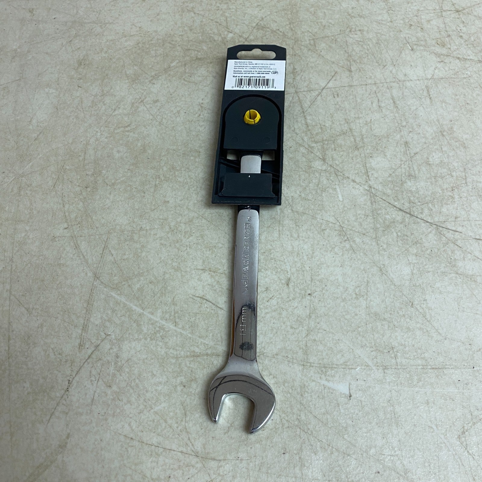 GEARWRENCH 19 mm 72 Tooth 12 Point Ratcheting Combination Wrench Chrome 9119