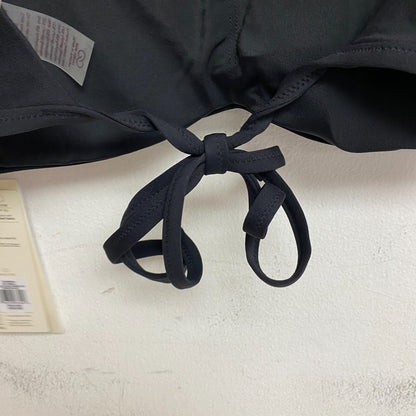 Calia Women's Swim Tie Back Racerback Low Support Bikini Top Pure Black WSA23200