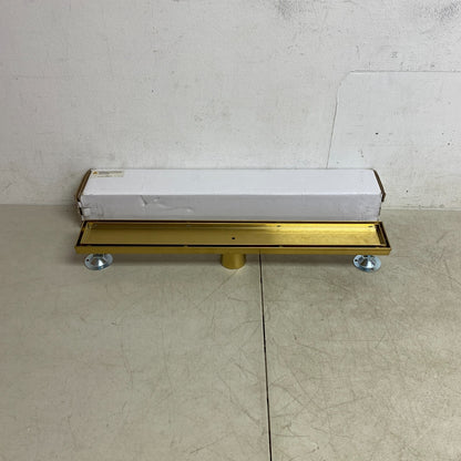 Signature Hardware 24" Cohen Linear Tile-In Shower Drain - Polished Brass