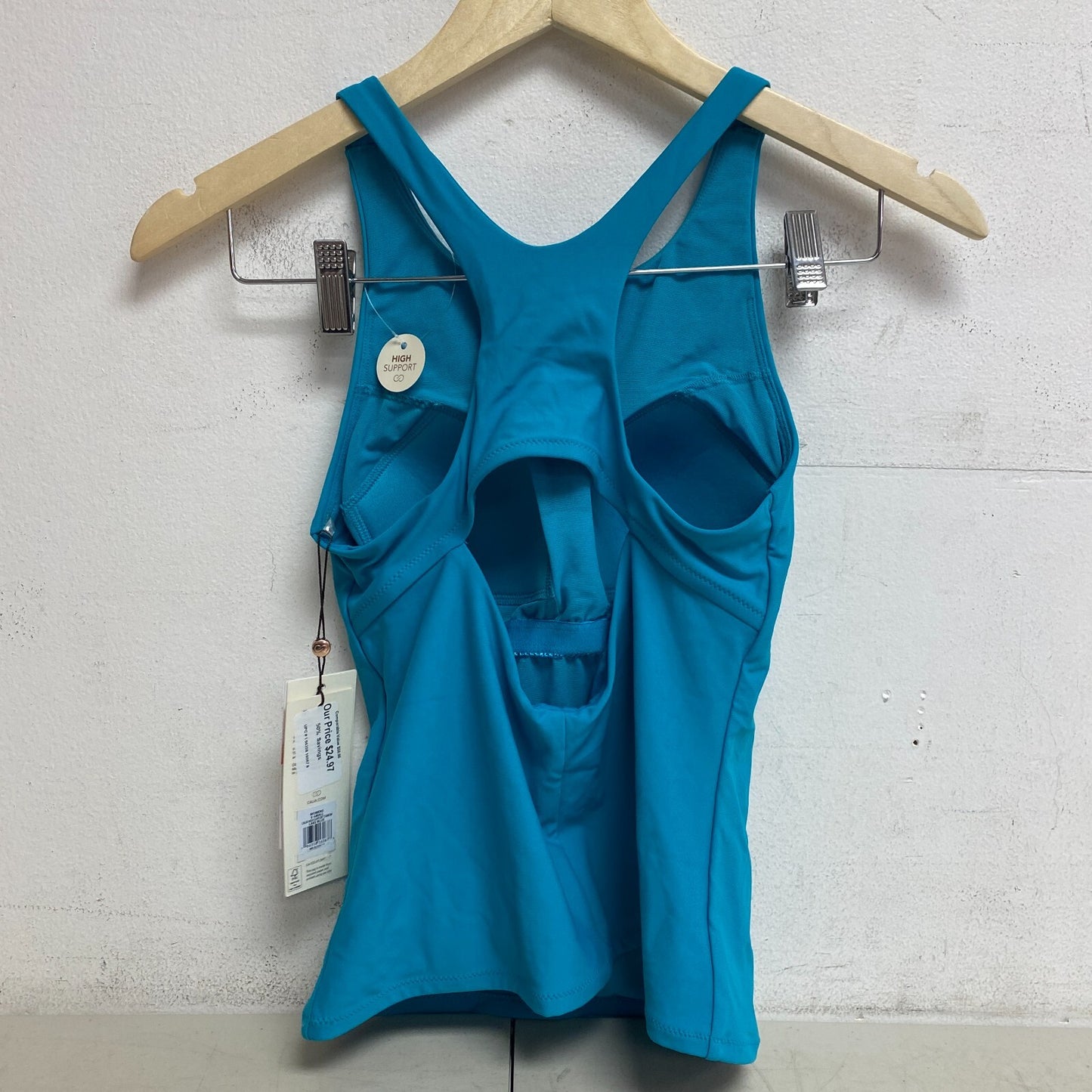 Calia Women's Swim Collection High Support Tankini Lake Blue WSA22304 New