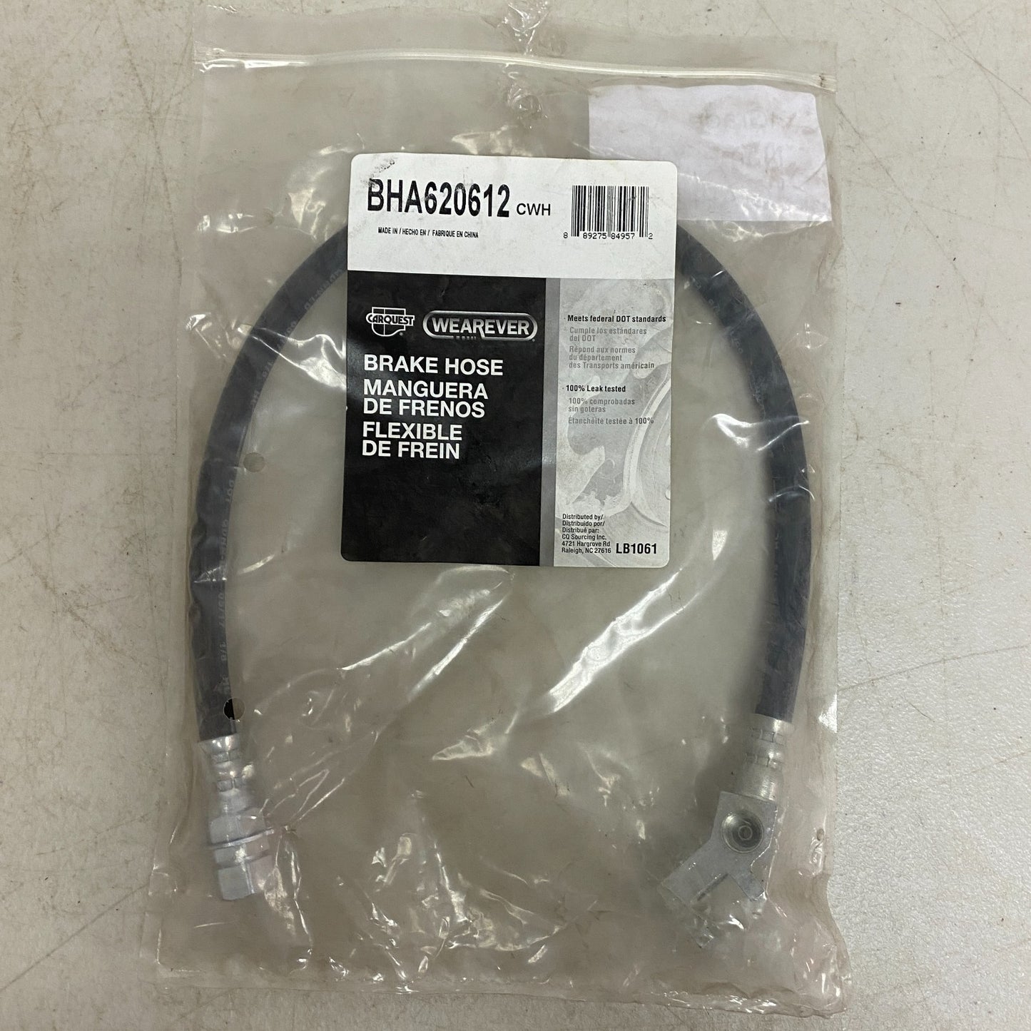 CARQUEST Brake Hydraulic Hose Black EPDM Rubber 20″ Model BHA620612