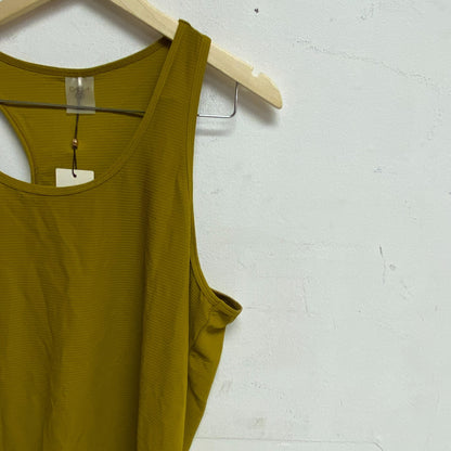 Calia Women's Scoop Racer Tank Brown Solid WAX11205S Summer Trendy Stylish