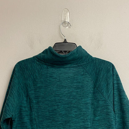 St. John's Bay Woman’s Funnel Neck Long Sleeve Sweatshirt Size PM Color Green