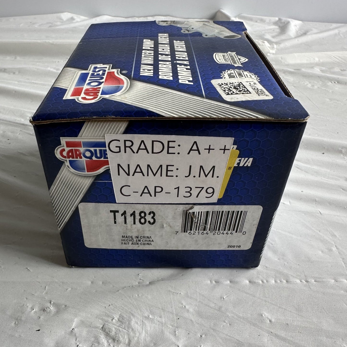 Carquest T1183 Engine Water Pump w Gasket Fits Select GM & Ford