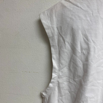 DSG Men's Heavyweight Jersey Muscle Tank Pure White Solid Sleeveless BOSSM13120W