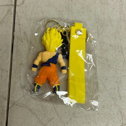 Assorted Dragon Ball Z Silicone Keychain with Super Saiyan Goku Accessory New!