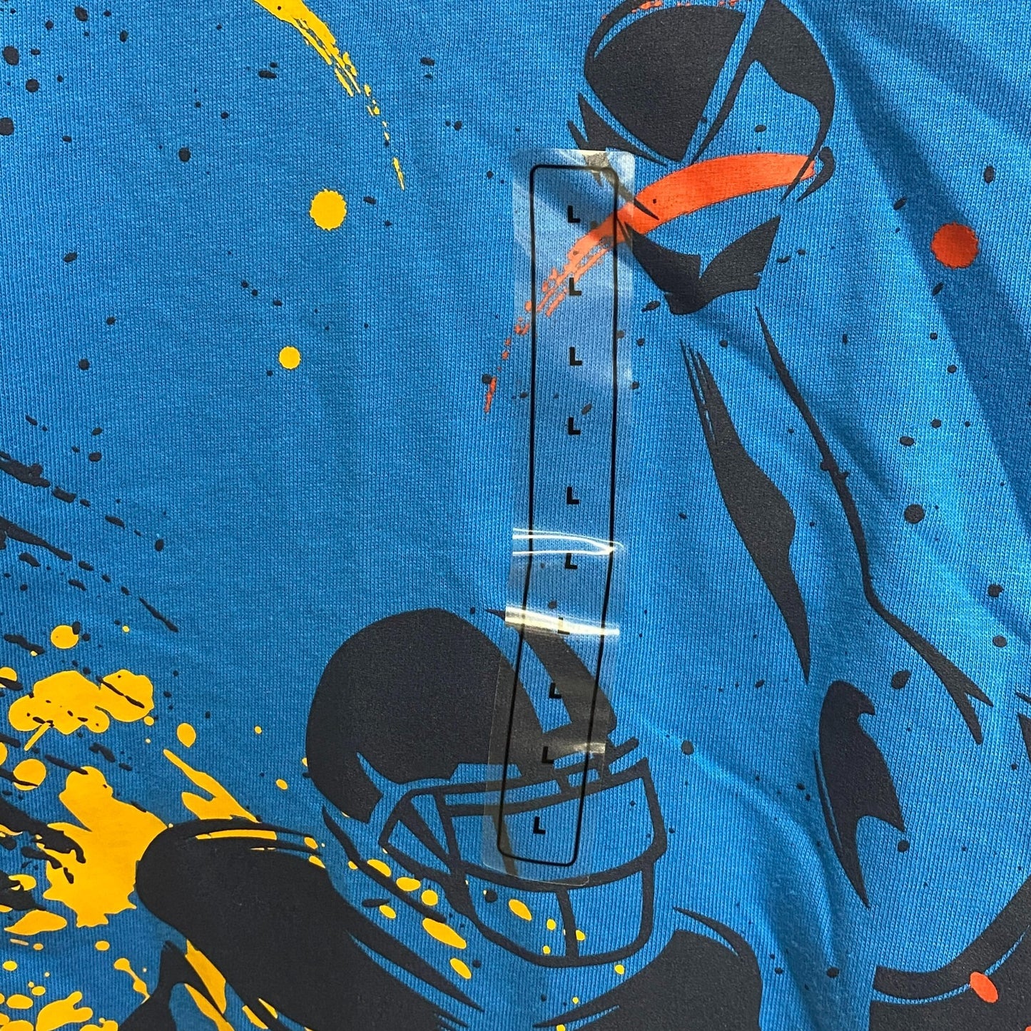 DSG Boys' Cotton Graphic T-Shirt Ibiza Blue Touchdown Football DAB21108