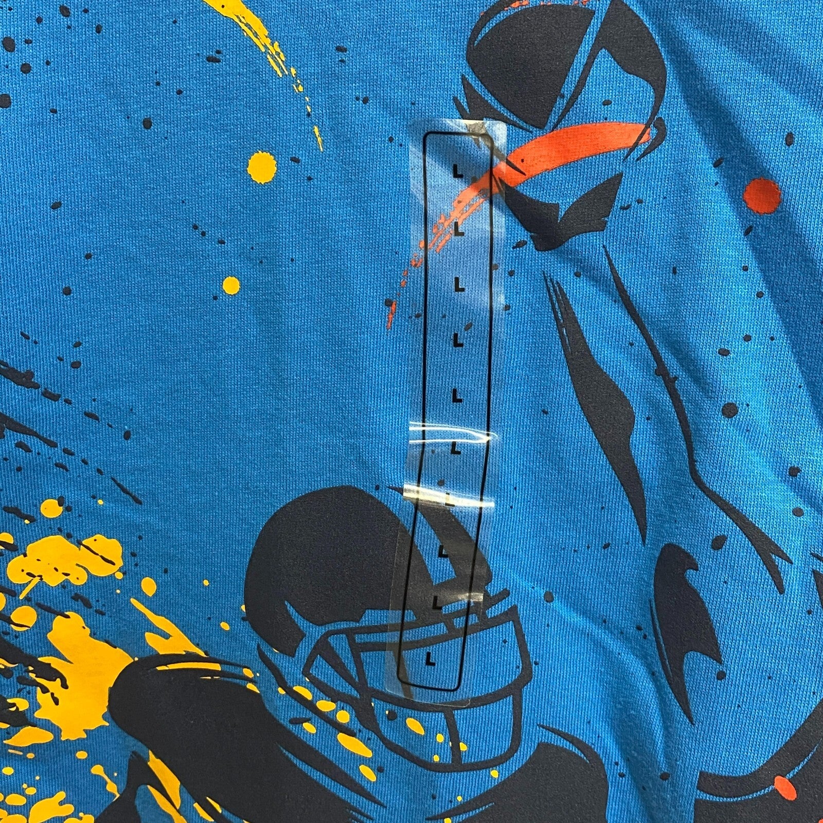 DSG Boys' Cotton Graphic T-Shirt Ibiza Blue Touchdown Football DAB21108