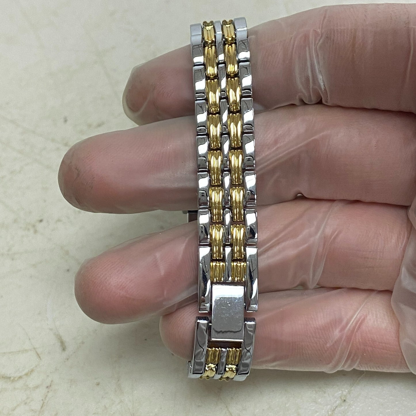 Armitron Women's Easy to Read Dial Bracelet Watch Gold/Silver Band 75/5304TB