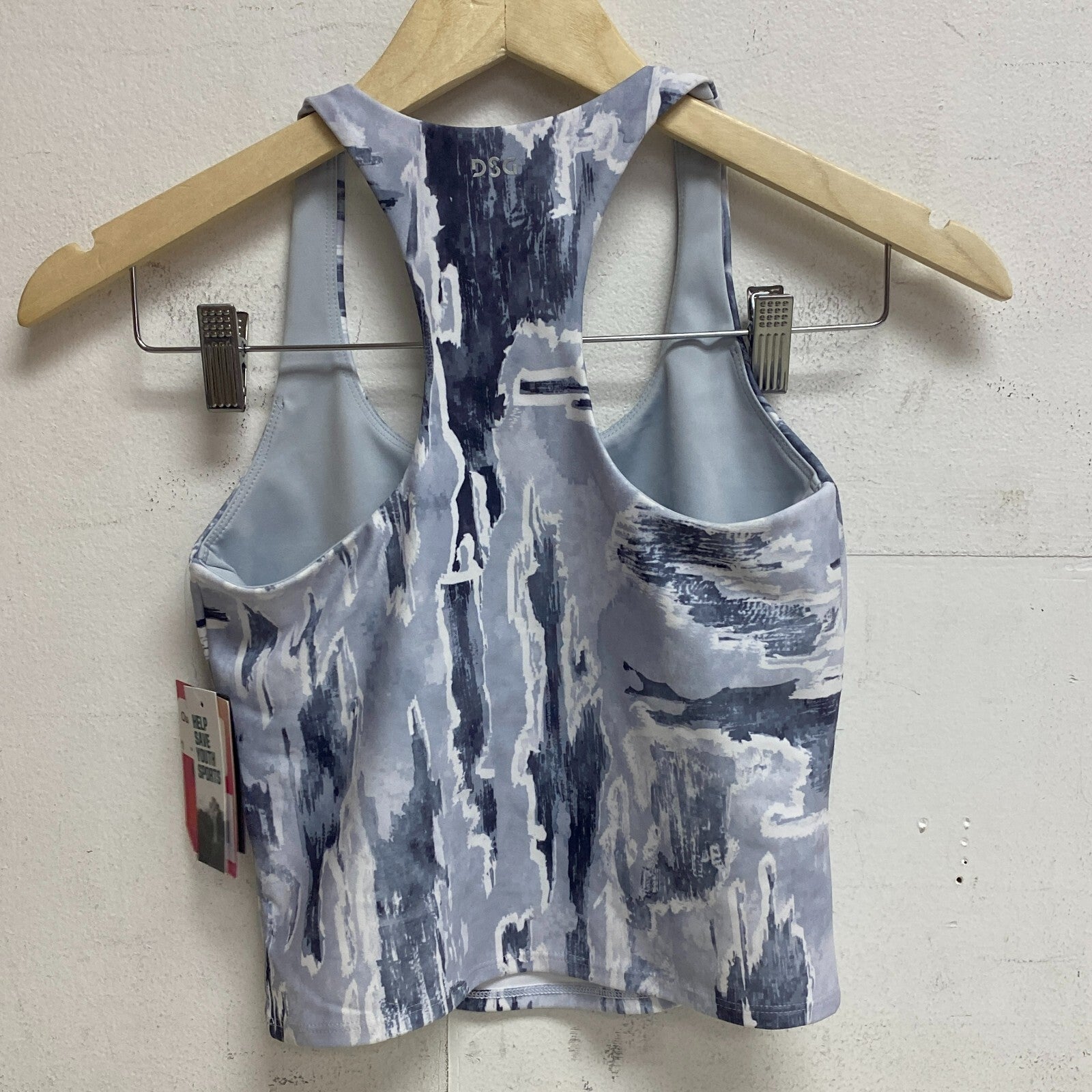 DSG Womens Crop Fashion Tank Torn Camo Grey Summer Stylish Trendy BOSSW22310PRT