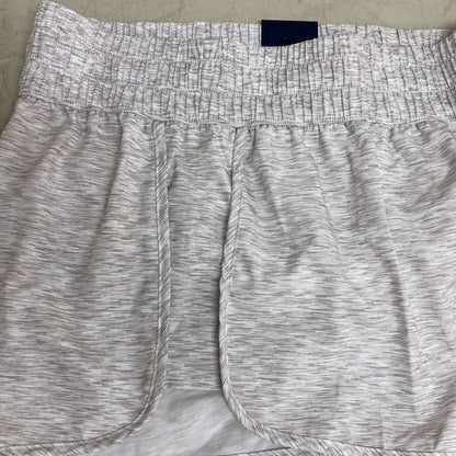DSG Women's 3â Medium High Rise Heather Texture White Stride Shorts DAW12327PR